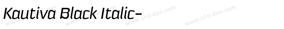 Kautiva Black Italic字体转换